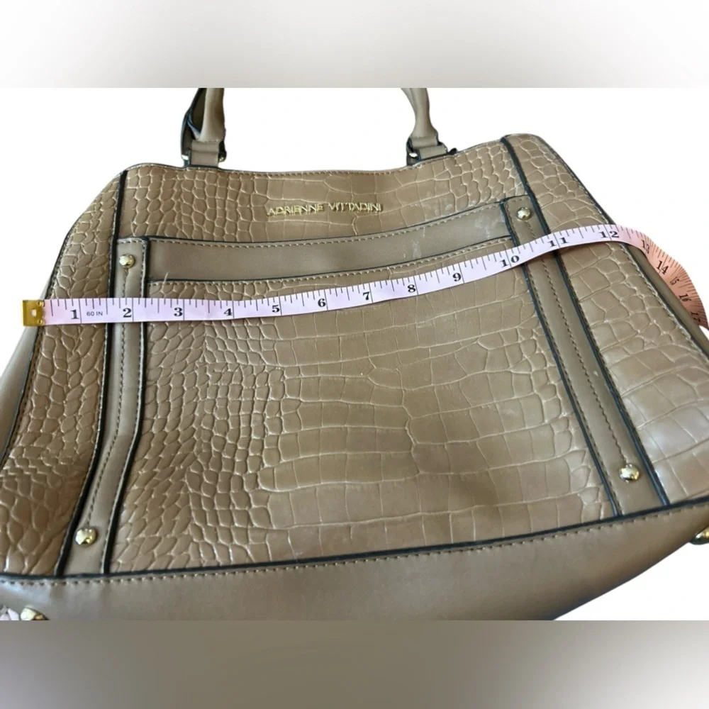 Adrienne Vittadini Women's‎ Brown Crocodile Embossed Shoulder Bag free of wallet
